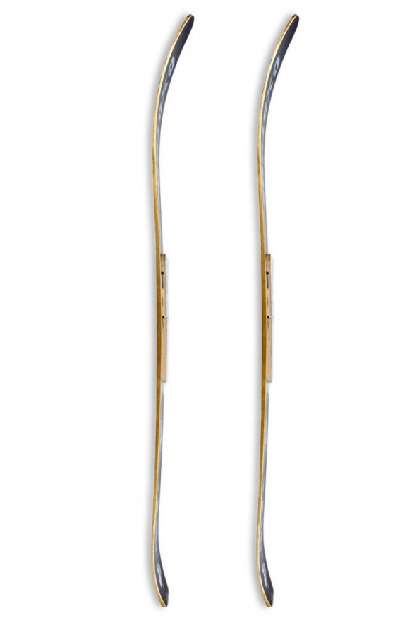 Лыжи Тайга/Охотник, дерево-пластик, длина 175 см, ширина 110 мм, с накладками