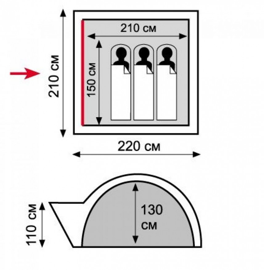 Палатка Tramp Lite Wonder 3, песочный