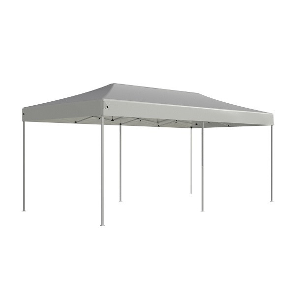 Тент-шатер быстросборный Helex 4360 3x6х3м (раскладывается гармошкой) белый полиэстер