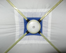 Палатка КУБ 4 (однослойная), 2,1x2,1 м, PU 1000, бело-синий