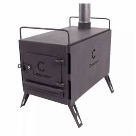 Печь походная Heavy средняя (с экранами, угловыми трубами, грибком), сталь 2 мм, Следопыт